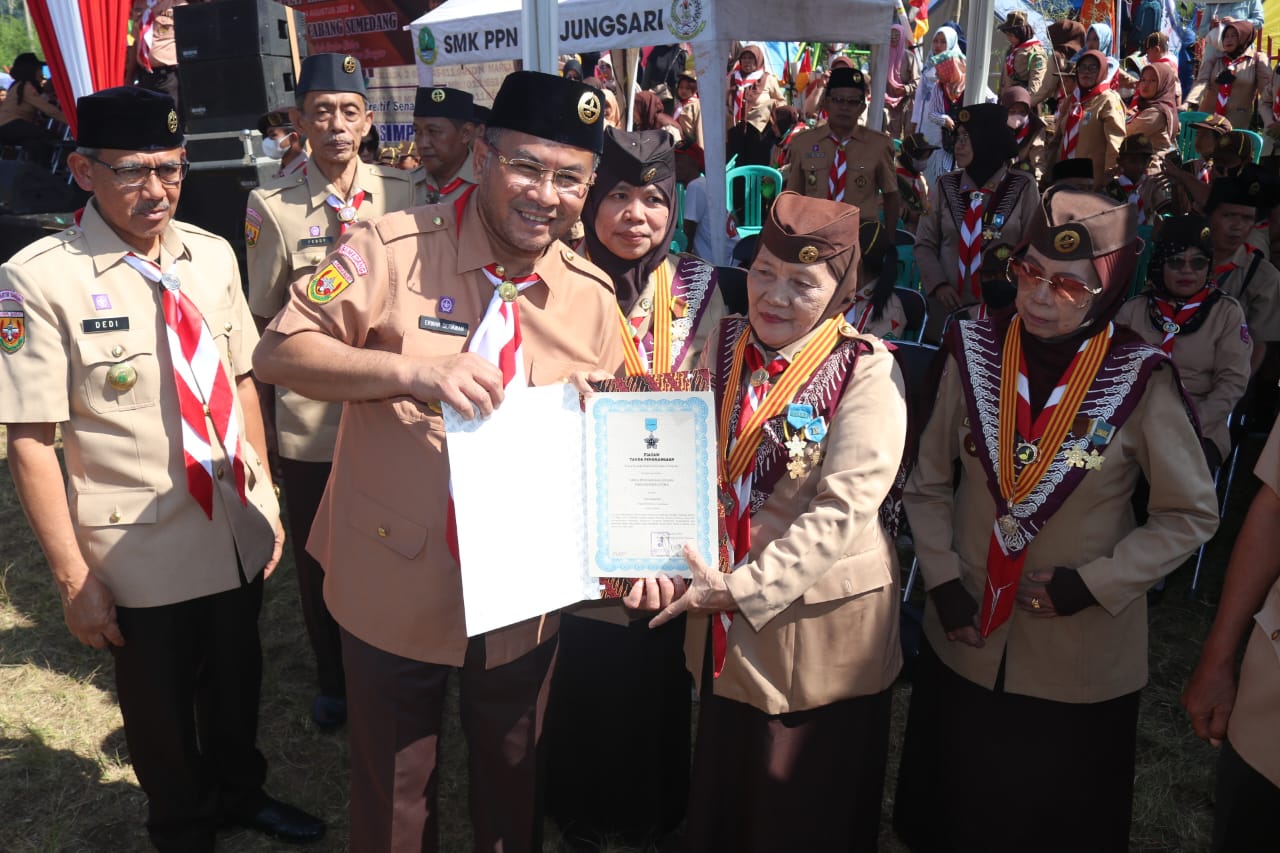 Upacara Peringatan Hari Pramuka Ke-61 Tingkat Kabupaten Sumedang ...